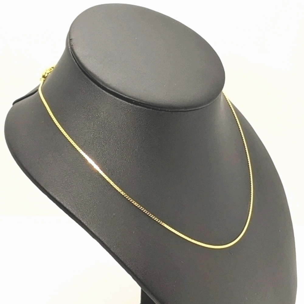 ♠️+ 1mm Herringbone Necklace&Bracelet 14k GP - Picture 3 of 4